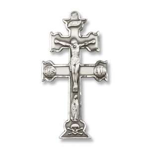  Sterling Silver Caravaca Crucifix Cross with 24 Stainless 