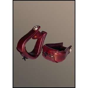  LEATHER COVERED OPEN STIRRUPS
