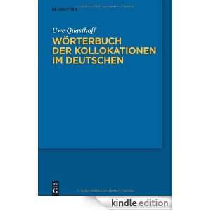 Wörterbuch der Kollokationen im Deutschen (German Edition): Uwe 