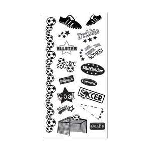  Paper Company Clear Stamps 4X8 Sheet   Soccer Soccer