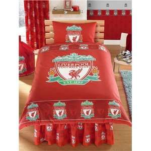 : Liverpool Fc Stipple Football Panel Official Single Bed Duvet Quilt 