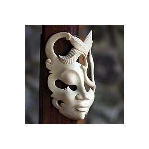  NOVICA Wood mask, Javanese Girl