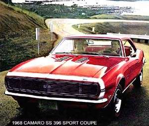 1968 CHEVROLET CAMARO ~ SS 396 SPORT COUPE(RED) MAGNET  