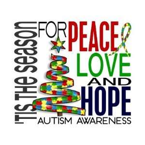    Peace Love Hope Christmas Holiday Autism Postage: Office Products