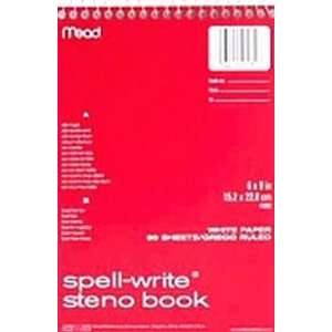  Mead Spell Write Spiral Steno Book (6 Pack) Health 