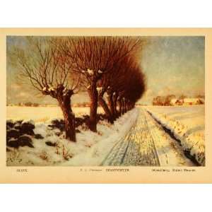  1936 Print Peter Adolf Persson Art Skanevinter Winter Road 