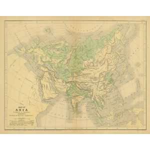  Cartee´1856 Antique Map of Asia