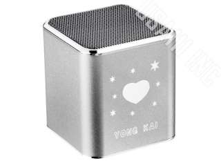 New Silver Mini USB Micor SD/TF Audio Speaker For  Mp4 Player Ipod 