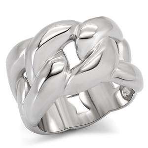  Stainless Steel Chain Link Cocktail Ring SZ 9: Jewelry