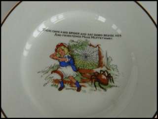 Nursery Rhyme Vintage Child Plate Little Jack horner Miss muffet 