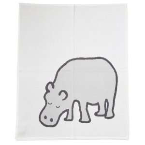    Lucky Jade Ivory Hippo Cashmere/Cotton Blanket