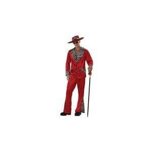  Pimp Red Crushed Velvet Adult Costume This pimped out 