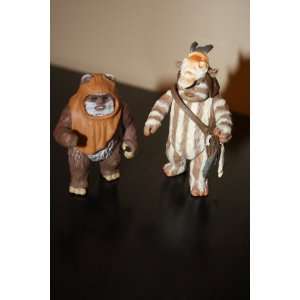  Two Ewok Collectible Character Toys From Star Wars 