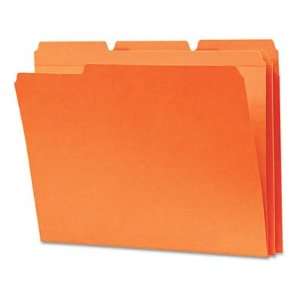  File Folders, 1/3 Cut, Reinforced Top Tab, Letter, Orange 