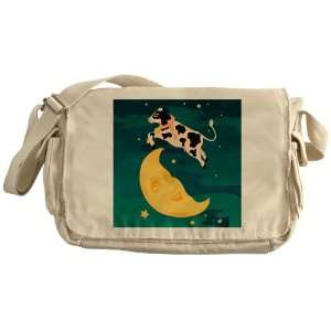  Khaki Messenger Bag Cow Jumped Over the Moon Everything 