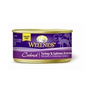 Wellness Grain Free Cubed Turkey and Salmon Entree Canned 