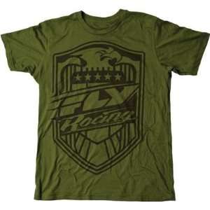  Fly Racing Squad T Shirt   2X Large/Green: Automotive