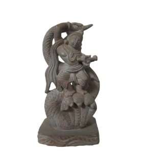   Dancing on Snake Hood Carved Stone Statue 3 Inch
