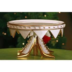 White & Gold Cake Plate, 09 30308 