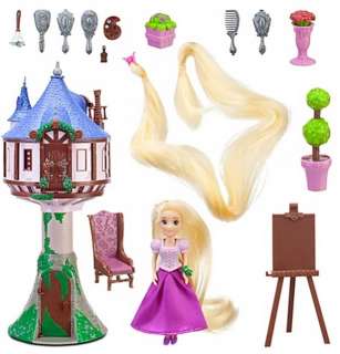 Disney Store Princess Tangled Rapunzel Tower Play Set    18 Pc.  