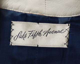 Vintage Bonnie Cashin White Quilted Leather Vest 1970s M L  