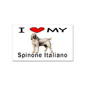  I Love My Spinone Italiano Rectangular Sticker Everything 