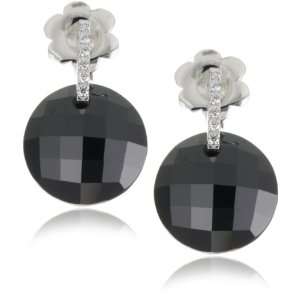   Suzanne Kalan The Classics White Gold Black Spinel Earrings: Jewelry