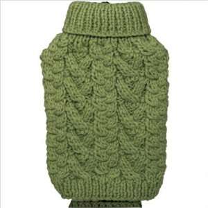  Hand Knit Dog Sweater in Sage Green