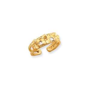  Plumeria Toe Ring in 14 Karat Gold Jewelry