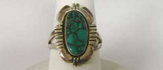 Al Yazzie Sterling Turquoise Southwestern Style Ring  