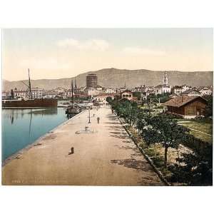  Photochrom Reprint of Spalato, the docks, Dalmatia, Austro 