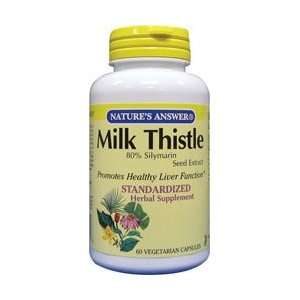  Natures Answer, Milk Thistle Seed 60 Vegetarian Capsules 