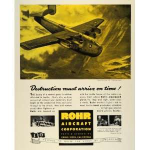  1942 Ad Rohr Aircraft Rudyard Kipling Chula Vista WWII 