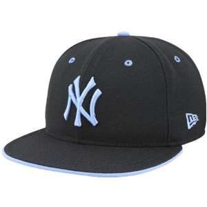  New Era New York Yankees Black 59Fifty Light Blue Logo Fitted 