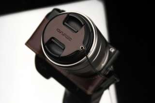   New Brown leather lens cap fix sticker f Sony NEX E 5n C3 Kit lens cap