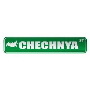   CHECHNYA ST  STREET SIGN CITY RUSSIA