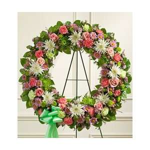 Funeral Flowers by 1800Flowers   Serene Blessings Standing Wreath 