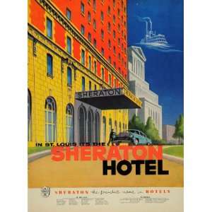  1954 Ad Famous Sheraton Hotels St. Louis Missouri 