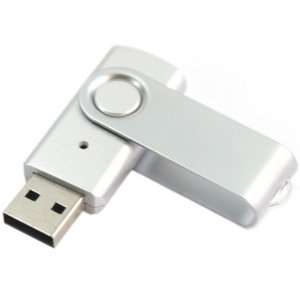  2GB Silver USB 2.0 Flash Drive Swivel Design: Electronics