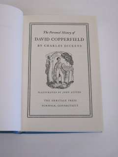Charles Dickens DAVID COPPERFIELD Heritage Press in Slipcase  