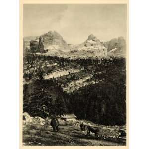  1927 Brenta Group Mountains Dolomiti Italian Landscape 