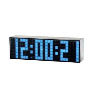   Portable Blue LED Clock with A Big Time Snooze Wall Desk Alarm Clock