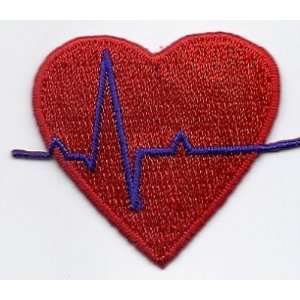  Nurse/Profession/EKG Heart Iron On Embroidered Applique 