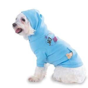 SKI Chick Hooded (Hoody) T Shirt with pocket for your Dog or Cat Size 