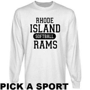  Rhode Island Rams White Custom Sport Long Sleeve T shirt 