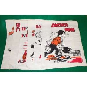  6 High Score Bowling Towels Comic Excuse Gag Sports 