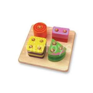  Pintoy Fraction Sorter Wooden Play Pastry Geometric 