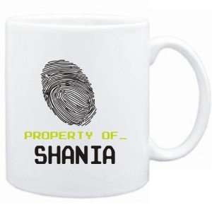  Mug White  Property of _ Shania   Fingerprint  Female 