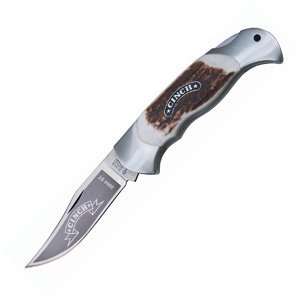 Cinch Knives by Boker   Classic Folding Hunter, Stag Handle, Plain 