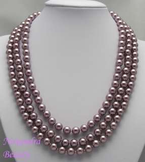 STD. 8mm Brown SHELL PEARL NECKLACE 20 24 FREE SHIP  